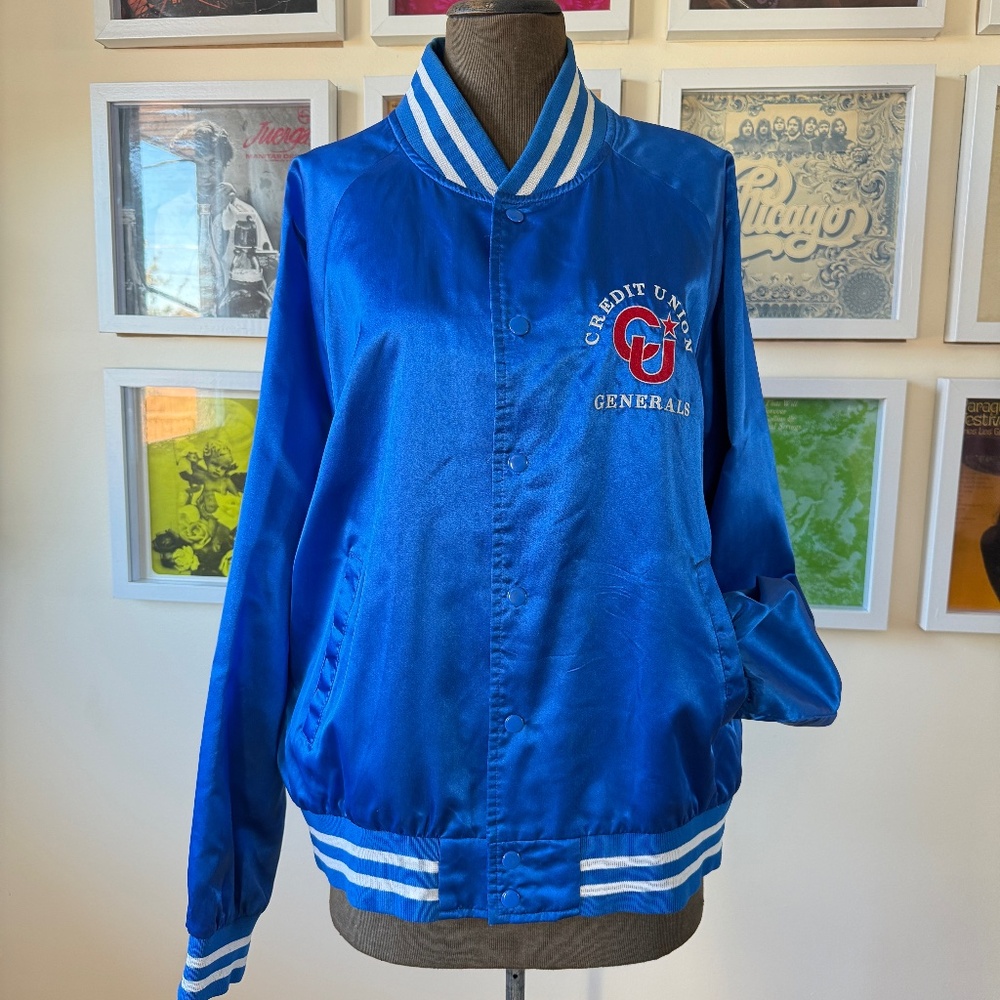 Must have Vintage 80s satin team bomber